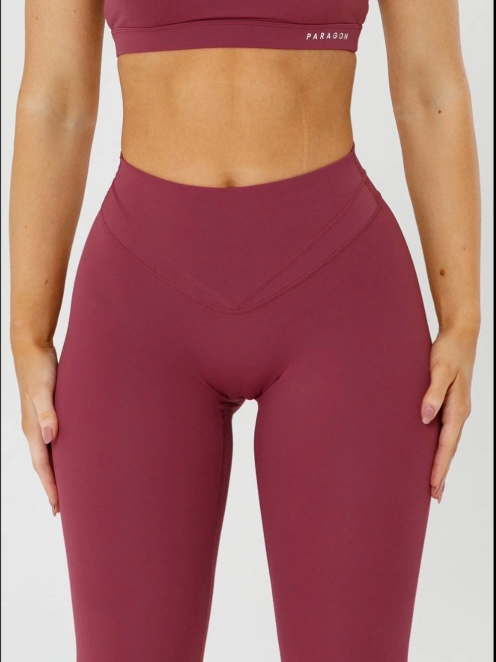 PARAGON Sculpting High-Waist Leggings - Wine